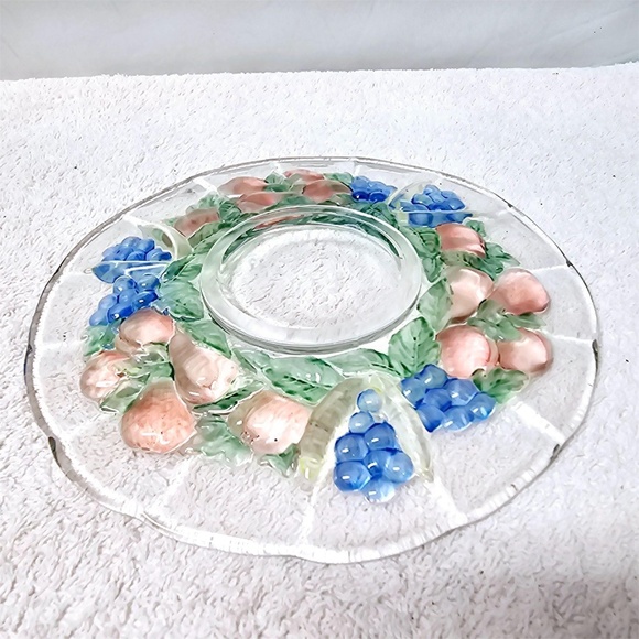 Indiana Glass Garland Fruits Plate - Picture 2 of 3
